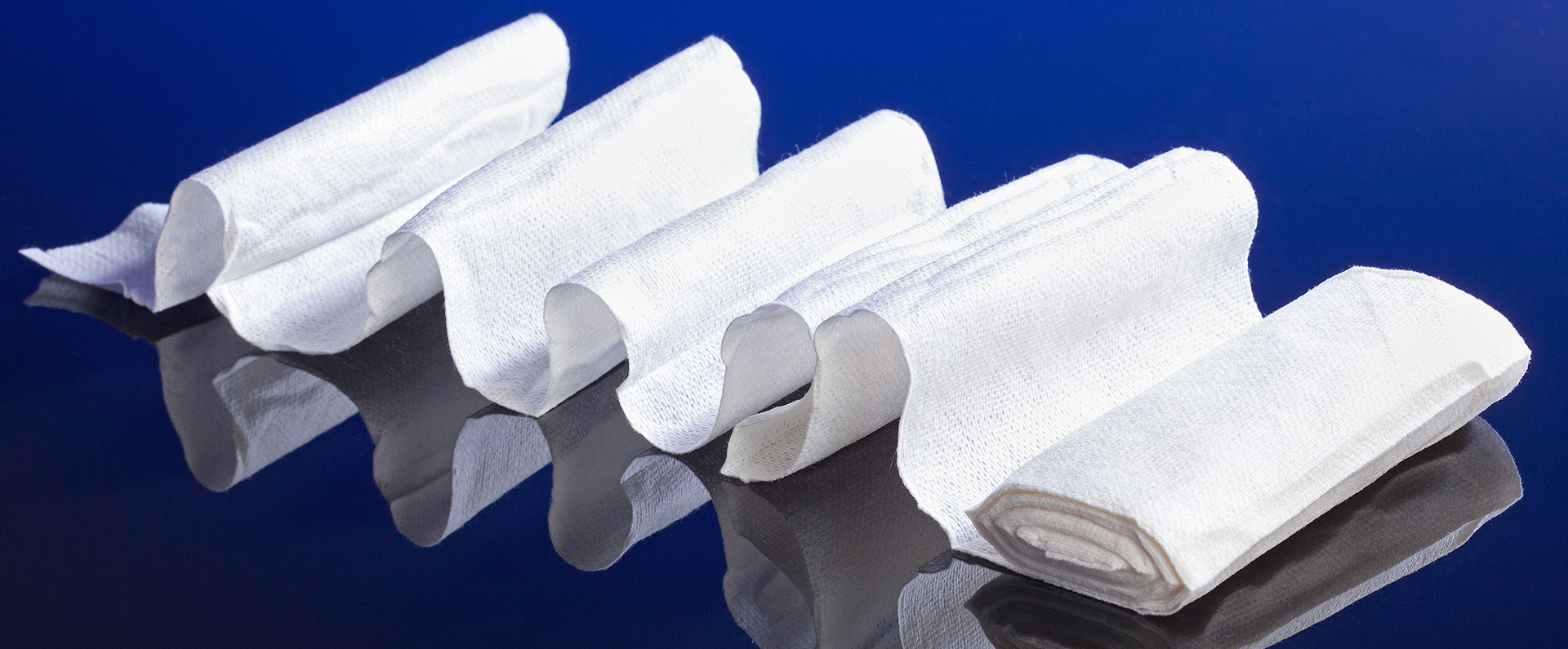 Rolls of cotton gauze