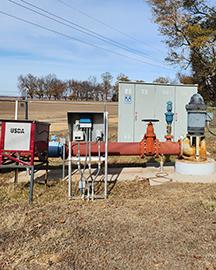 Groundwater Transfer and Injection Pilot (GTIP) extraction well. Photo M. Vanhattem 