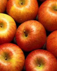 Ten red apples