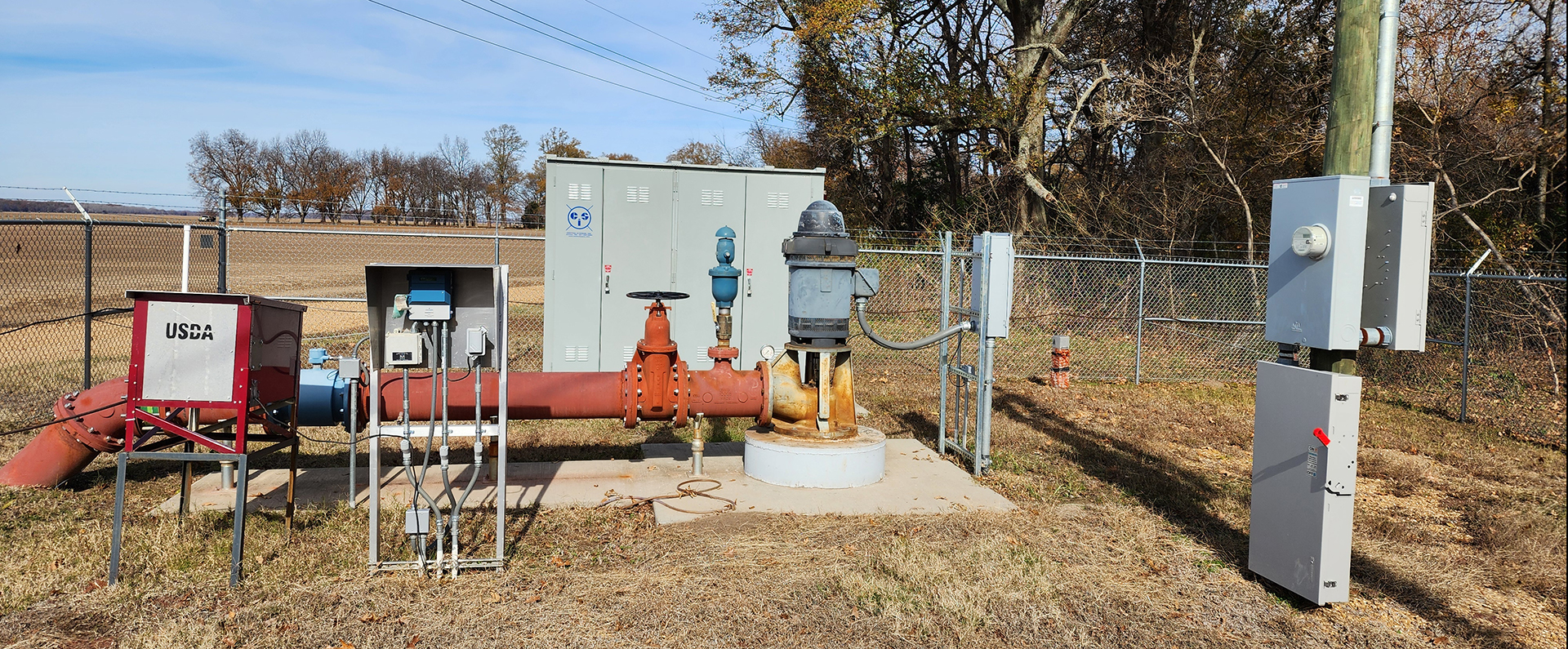 A groundwater transfer and injection pilot extraction well. 