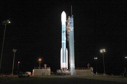 SMAPNASA NASA rocket on a launchpad