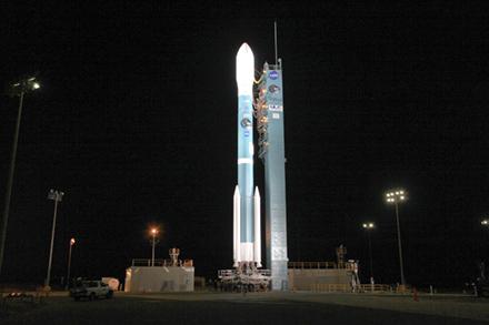 NASA rocket on a launchpad