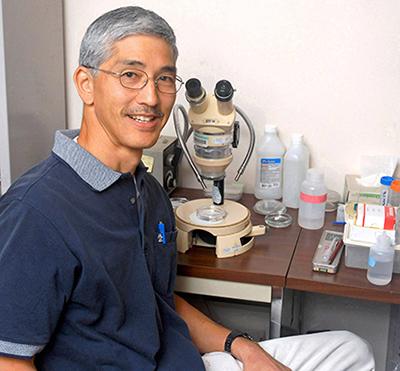 Entomologist David Oi in his lab at the Imported Fire Ant and Household Insects Research Unit