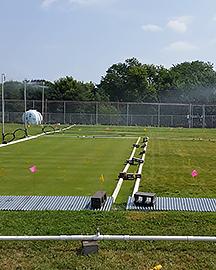 Research plots to evaluate grass vegetative filter strips