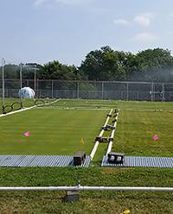 Research plots to evaluate grass vegetative filter strips